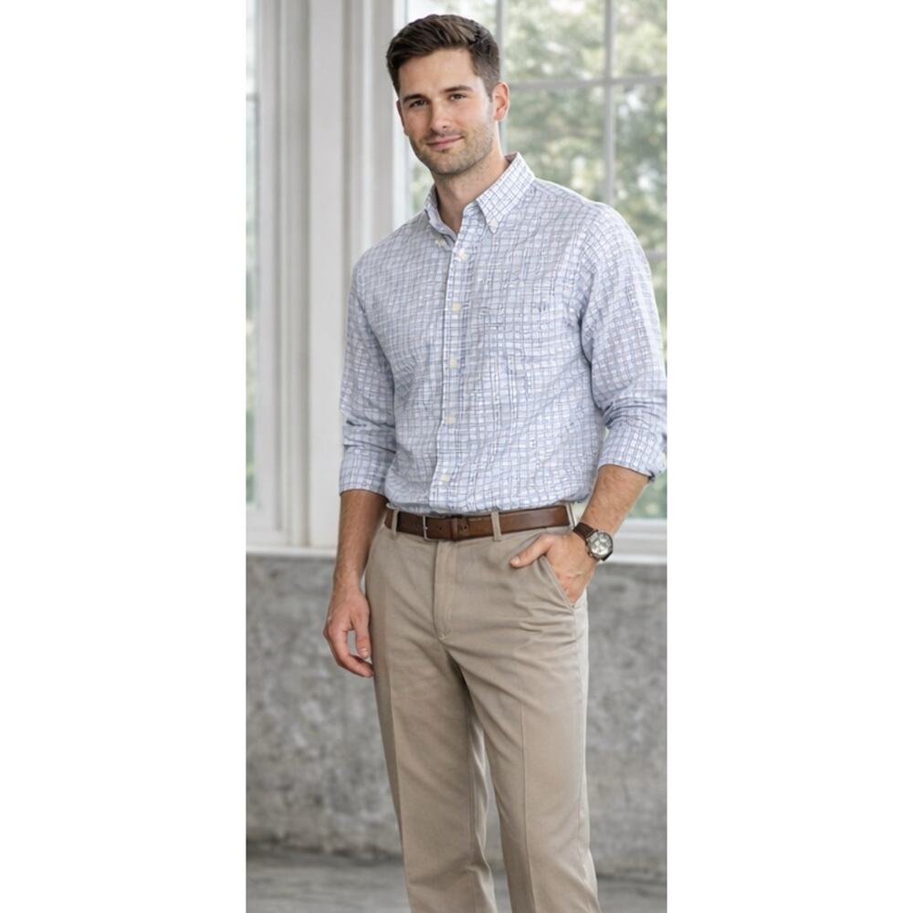 Daniel Cremieux Dress Pants Flat Front Mens Tan Khaki Classic Business 42/31